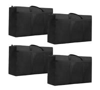 4 Pack 180L Large Storage Bags with Zips - Waterproof 600D Oxford Moving Bags, Extra Large Clothes Storage Bag for Moving Storage Clothes Bedding Quilt Blankets, Duvets, Laundry, Underbed Storage