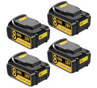 4 Pack 18V/20V 8000mAh Replacement for Dewalt 18V Battery Compatible with Dewalt Battery DCB184 DCB200 DCB200-2 DCB201 DCB201-2 with LED Indicator Rechargeble (4)