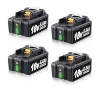4 Pack 18V 5.5Ah BL1860 Batteries Replacement for Makita 18V Battery BL1860 BL1860B BL1850 BL1850B BL1830 BL1820 LXT400 Cordless Power Tool Batteries with LED Power Indicator