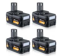 4 pack 18V 5.5Ah P108 Lithium Ion Battery replacement for Ryobi 18V Battery P108 RB18L50 RB18L40 RB18L25 RB18L20 RB18L15 RB18L13 P102 P103 P104 P105 P106 P107, Compatible with Ryobi 18V Power Tools