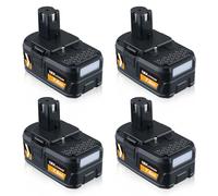 4-Pack 18V P108 7.0Ah Lithium-ion, Replacement for Ryobi 18V Battery P108 P102 P103 P104 P105 P107 P109 P122 RB18L50 RB18L40 RB18L25 RB18L15 with LED Power Indicator, Compatible with Ryobi 18V Tools