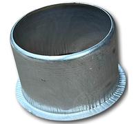 (4 pack) 2-3/8 Inch Round Gutter Outlet, Aluminum Downspout Drop Outlet for 5” K-Style Gutters, Fits 2x3 Downspouts, Pop-In Outlet