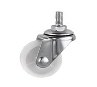 4 Pack 2 3 Inch White Wheels with M8 M12 Screw Fixation & Brake for Display Stands Universal M10x25 Improve Mobility & Stability Perfect for Various Applications