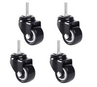 4-Pack 2-Inch Heavy Duty Industrial Casters with Brake, 330lbs Load Capacity, M10*25mm Threaded Stem, Swivel Polyurethane Furniture Wheels