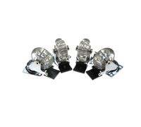 4-Pack 2 Inch Transparent Flat Plastic Caster Wheels with Brake, Heavy Duty Swivel Casters for Office Chair Furniture Castors