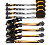 4 Pack 2" x 27' Ratchet Tie Down Straps with Flat Hooks, 3333 lbs Working Load Cargo Truck Strap Heavy Duty Perfect for Moving Appliances, Lawn Equipment and Motorcycles KODIAK STRAPS