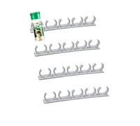 4 Pack 20-Clips Spice Gripper Clip Wall Mounted Kitchen Spice Jar Rack,Organiser Rack,Seasoning Jar Storage Holder,Bottles Clip,Cupboard Spice Rack Cabinet Door with Adhesive Tape