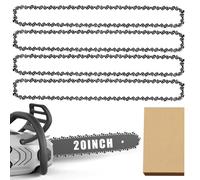 4 Pack 20 Inch (50cm) Chainsaw Chain Replacement Chain Mini Replacement Chain 76 Drive Links 0.058" Gauge 0.325" Pitch Replacement Chain Saw for Timberpro 62CC Hyundai and Other Chainsaws
