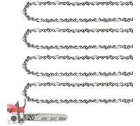 4 Pack 20 Inch Chainsaw Chain for Husqvarna 20” .325" Pitch .050" Gauge 80 Drive Links, Replacement Chains Fit Husqvarna 450 Rancher, 550 XP, 445E, Craftsman, Jonsered and More