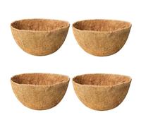 4 Pack 20 Inch Coco Liners for Hanging Baskets Coconut Husk Plant Liners 100% Natural Round Coco Coir Liner for Hanging Basket Flowers