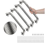 4 Pack 20 Inch Shower Grab Bar, YuanDe Brushed Nickel Bathroom Grab Bar Handle w/Anti-Slip Knurled Grip, Stainless Steel Bath Balance Bar, 1.25" Diameter Safety Hand Rail Support,Handicap Elderly