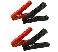 4 Pack 200A Jump Lead Clamps Heavy Duty Pure Copper Crocodile Clamps Battery Clips Crocodile Grips Alligator Clamps with Insulating Sheath for Car Charging Cable 2 Pcs Red + 2 Pcs Black