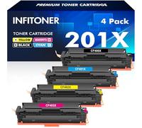 4-Pack 201X 201A Compatible for HP M277dw M252dw Toner Cartridge