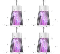 4 Pack 2024 Mozz Guard Mosquito Zapper Ozzie Mozzie Bug Zapper Portable Lamp for Camping, High Capacity, Integrated Light, White