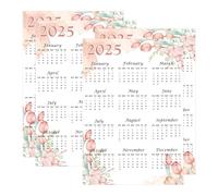 4 Pack 2025 Calendar Stickers Watercolor 12 Monthly Planner Date Page Sticker Weekly Planner Stickers for Scrapbook Schedule Planner