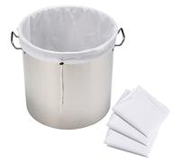 4 Pack 22" x 26" Brew Bags Extra Large Reusable 250 Micron Fine Mesh Bag for Fruit Cider Apple Grape Wine Press Drawstring Straining Brew in a Bag