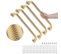 4 Pack 24 Inch Shower Grab Bar, YuanDe Gold Bathroom Grab Bar Handle w/Anti-Slip Knurled Grip, Stainless Steel Bath Balance Bar, 1.25" Diameter Safety Hand Rail Support,Handicap Injury Elderly Senior