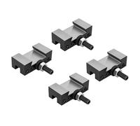 4-Pack 250-101 Turning & Facing Tool Holders, High Carbon Steel Heat Treated, Precision Ground, 3/16" to 1/2" Holding Capacity, Rigid & Durable for Manual & CNC Lathes - Black