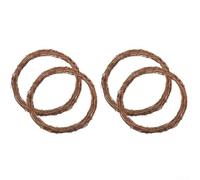 4 Pack 25cm Natural Grapevine Wreath Rings for DIY Christmas Decor and Door Hanging - Rustic Vine Branch Rattan Wreath Bases for Wedding Party Home Wall Decoration