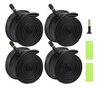 4 Pack 26 Inch Mountain Bike Inner Tubes High Performance Butyl Cycle Tubes with 35mm Schrader Valve Durable Puncture Resistant Replacement for 26 x 1.75 to 2.125 Tyres