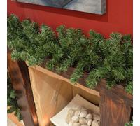 Samuel Alexander 4 Pack 270cm (9ft) x 25cm Imperial Pine Christmas Garland Decoration Plain Green, Green