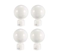 4 Pack 28mm ain Poles with Iron C - White Drapery Rods, 90mm x 60mm, Ideal for Home Decor, Easy Installat, Slish Window Treatment