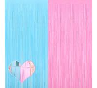 4 Pack 3.2Ft x 8.2Ft Macaron Pink Blue