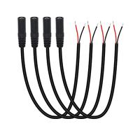 4-Pack 3.5mm Buchsenstecker auf blankes Kabel mit offenem Ende 0.5M/1.6FT, TS 2 Pole 1/8 Buchsenstecker auf blankes Kabel Audiokabel Ersatzkabel, für Stecker Buchse Stecker Audiokabel Reparatur