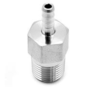 4 Pack 3/8 Inch Hose Barb to 3/8 Inch ID Male NPT Adapter - Straight Vacuum Fitting, 304 Stainless Steel(1inch Male NPT-1inch Hose)