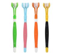 4 Pack 3 Sided Toothbrush, Autism Toddler Toothbrush, Soft Bristle Childrens Travel Toothbrush Set, Dr Barmans Style Soft Toothbrushes for Adults Kids