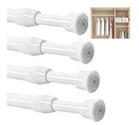 4 Pack 30-50 cm Tension Rods, No Drill Spring Extendable Curtain Poles