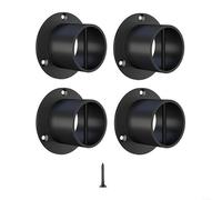 4 Pack 304 Stainless Steel Rope End Buckle Bracket Black Cross Screw Fastener For Hemp Rope Up To 2 Inch Diameter Easy Install Railing Dock Marina Garden Outdoor