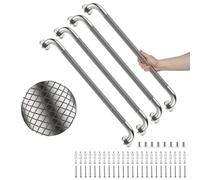 4 Pack 32 Inch Shower Grab Bar, YuanDe Brushed Nickel Bathroom Grab Bar Handle w/Anti-Slip Knurled Grip, Stainless Steel Bath Balance Bar, 1.25" Diameter Safety Hand Rail Support,Handicap Elderly