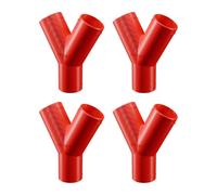 4 Pack 32mm Push Fit Y Piece Hose Connector 3 Way Duct Splitter Red | ABS, made in the UK | Smooth legs, 60° branch | -20°C to +105°C | 2.5mm wall | Clip on, matte finish