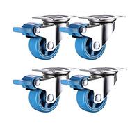 4 Pack 360° Swivel Plate Nylon PA Caster Wheels Metal Furniture Casters Silent Heavy-Duty 90 kg Load Capacity Perfect for Home & Office Use