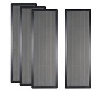 [4 Pack] 360x120mm PC Case Dust Mesh Filter, Magnetic Frame Computer Fan Dust Mesh PC Cooler Filter Dustproof PVC Cover Grills - Black