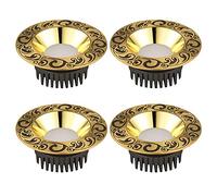 4 Pack 4 5 Inch Round Brushed Brass LED Downlight Fixtures 12 18W Ceiling Lights with Gold Bezel Trim Adjustable Eyeball Spotlight 6000K Bright Indoor Lighting