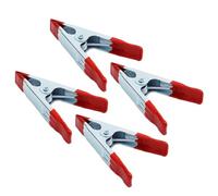 4 Pack 4 Inch Spring Clamps Heavy Duty Metal Woodworking Clips with Rubber Pads for Fixing Plastic Sheets Cloth Photo Studio