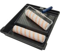 4 Pack 4 Piece Roller Kit 12" FTT Paint Roller Kit Tray Sleeve Frame Decorating