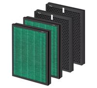 4 Pack 400/ 400S Replacement Filter Set for Coway Airmega 400 Air Purifier, Max2 400 400S 400(G) 400S(G), Max2 Green True and Active Carbon Filters, AP-2015-FP, 2 Set, Part# 3111735
