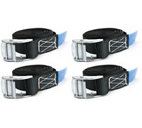 (4 Pack) 400kg Endless Cam Buckle Lashing Load Restraint Tie Down Strap for Luggage Cargo Baggage Trailer (6mtr)