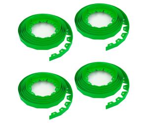 (4 Pack - 40m) KCT 10-50 Metre Green Flexible Plastic Lawn Edging Grass Border with Pegs Garden Edger Heavy Duty Flower Bed