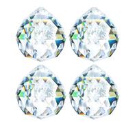 4 Pack 40MM Clear Crystal Prism Ball Suncatchers Rainbow Pendants Maker, Hanging Crystals Chandelier Prisms for Windows Home Decoration