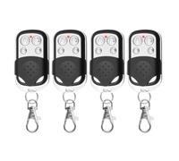 4 Pack 433 MHz Universal Garage Door Remote Control Wireless Automatic Gate Remote Control with Key Cover Slide Fob 4 Buttons Copy Remotes for Garage Doors Roller Shutters Car Electric Gates