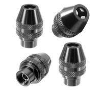 4-Pack 4486 Quick Change Keyless Drill Chuck for Dremel Rotary Tools - 1/32” to 1/8” All-Metal 3-Jaw Chuck Adapter, Compatible with Dremel 395 3000 4000 4300 8220 3000 7300 Multipro