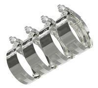 4 Pack - 45mm > 60mm Worm Drive Jubilee Type Hose Pipe Clips Zinc Plated
