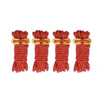 4 Pack 4mm Outdoor Guy Lines Tent Cords Lightweight Camping Rope,Aluminum Guylines Adjust For Tent Tarp, Canopy Shelte(Red)