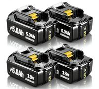 4 Pack 5.0Ah Replacement 18V Battery for Makita,Batteries Compatible with Makita 18V Tools DJR183Z, DJR185Z, DJV180Z, DJV181Z, DSS610Z, DSS611Z, DTD152Z, DTD154Z, DTM51Z with LED Indicator