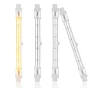 4 Pack 500W Gantry Lights Jacket Food Lamp 240V J118 118mm R7s Linear Halogen Floodlight Bulb 2700K Warm White 3000lm Food Safe Heat Lamp for Buffets, Canteen, Hospitality, Cater Events, Kitchen