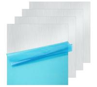 4 Pack 5052 Aluminum Sheet Metal 12 x 12 x 0.012 Inch Thin Flat Plain Aluminum Plate Panel Covered with Protective Film, Heat Treatable Aluminum Sheet for Crafting Industry, 0.3mm
